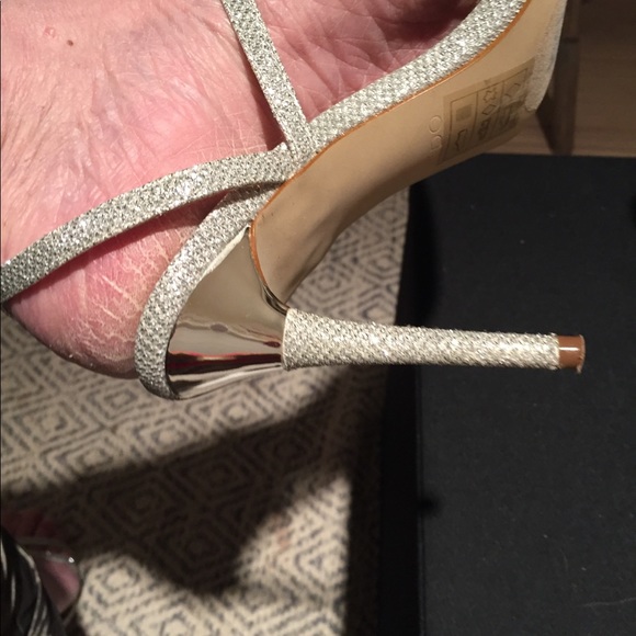 Silver SANDALS! Evening Wedding, PROM party heels - Picture 2 of 9